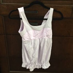 Lu Lu Lemon draw string lavender yoga top